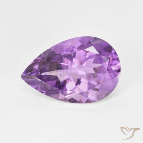5.06ct Натуральный Пурпурно-фиолетовый Аметист, Форма груши, Чистота VS