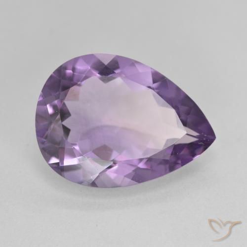 6.69 карата, натуральный Medium Light Purplish-Violet Аметист, Форма груши, VVS-VS
