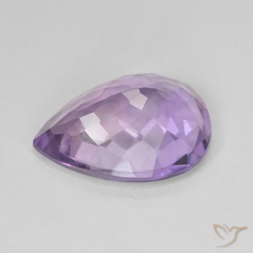 6.69 карата, натуральный Medium Light Purplish-Violet Аметист, Форма груши, VVS-VS