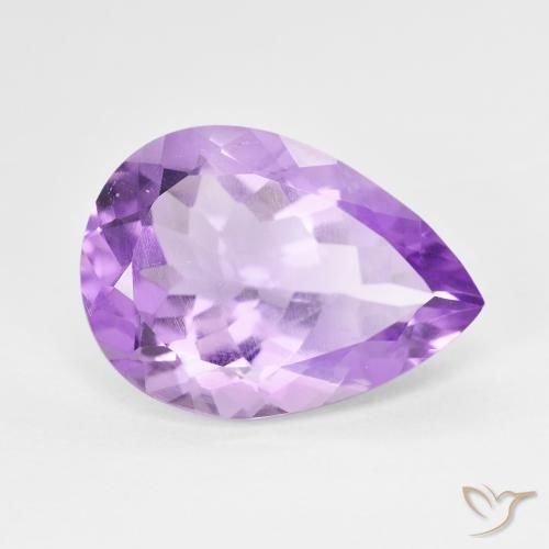 6.76ct Натуральный Темно-фиолетовый Аметист, Форма груши, Чистота VS