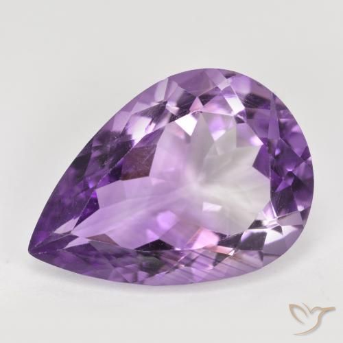 8.04ct Натуральный Пурпурно-фиолетовый Аметист, Форма груши, VVS-VS