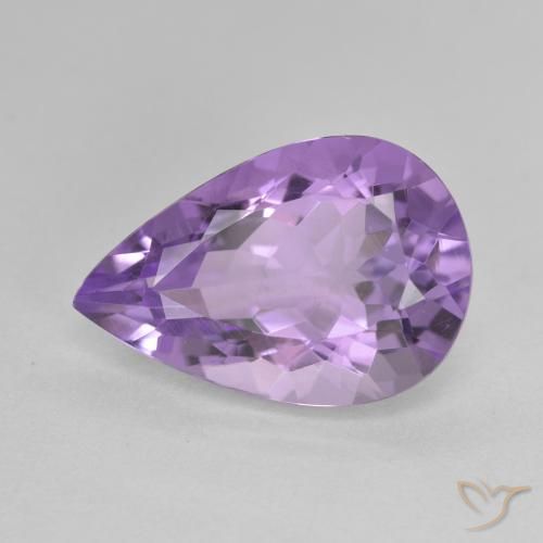 4.81ct Натуральный Средний фиолетовый Аметист, Форма груши, VVS-VS