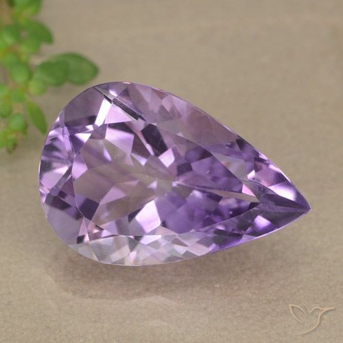 4.90ct Натуральный Средний фиолетовый Аметист, Форма груши, VVS-VS