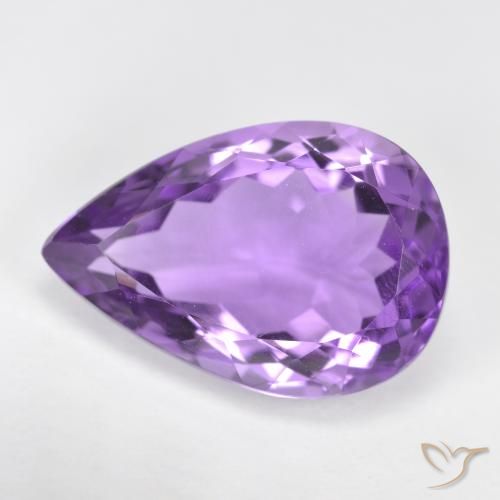 4.63ct Натуральный Темно-фиолетовый Аметист, Форма груши, VVS-VS