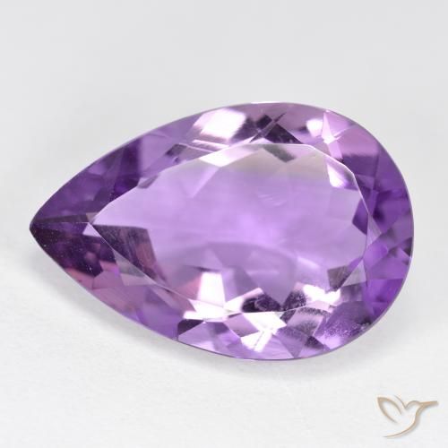 8.35ct Натуральный Темно-фиолетовый Аметист, Форма груши, VVS-VS