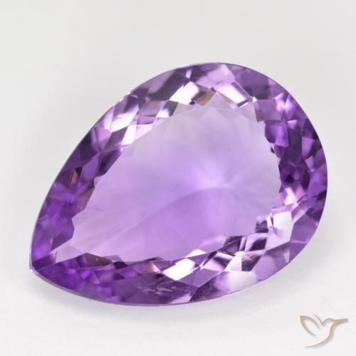 9.17ct Натуральный Пурпурно-фиолетовый Аметист, Форма груши, VVS-VS