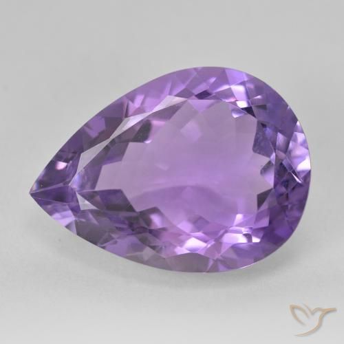 9.65ct Натуральный Средний фиолетовый Аметист, Форма груши, VVS-VS