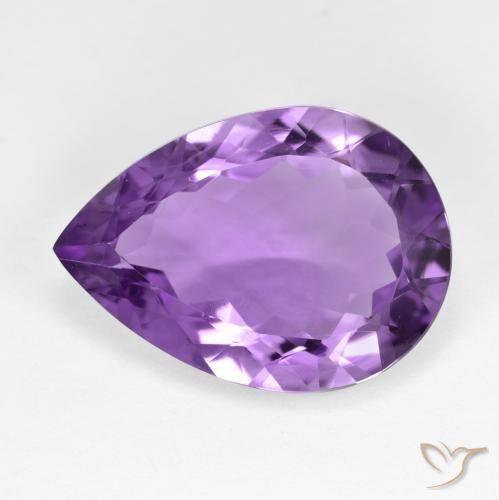 8.08ct Натуральный Средний фиолетовый Аметист, Форма груши, VVS-VS