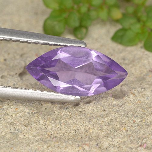 1.44ct Натуральный Пурпурно-фиолетовый Аметист, Маркиза, Чистота VS