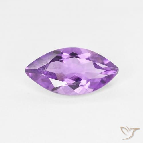 1.56ct Натуральный Средний фиолетовый Аметист, Маркиза, Чистота VS