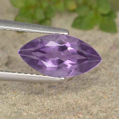 1.77ct Натуральный Средний фиолетовый Аметист, Маркиза, Чистота VS