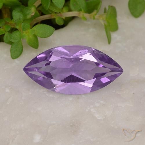 1.48ct Натуральный Темно-розовато-фиолетовый Аметист, Маркиза, Чистота VS