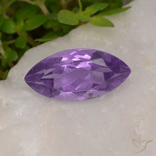 1.94ct Натуральный Темно-фиолетовый Аметист, Маркиза, Чистота VS