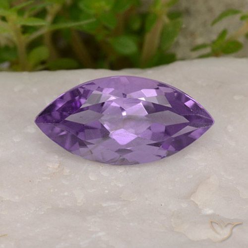 1.82ct Натуральный Темно-фиолетовый Аметист, Маркиза, Чистота VS