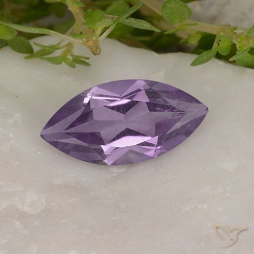 1.58ct Натуральный Средний фиолетовый Аметист, Маркиза, Чистота VS