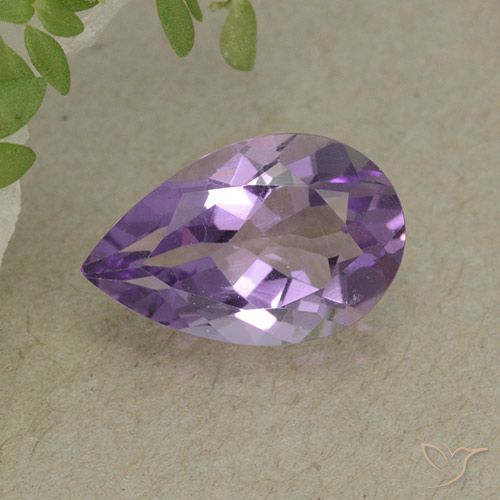 2.05ct Натуральный Темно-фиолетовый Аметист, Форма груши, VVS-VS