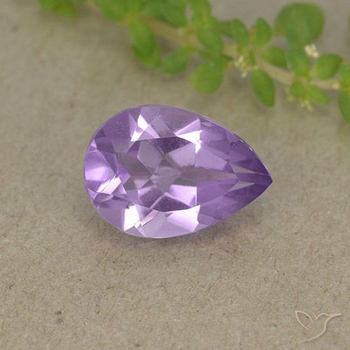 1.56ct Натуральный Глубокий Ирис Фиолетовый Аметист, Форма груши, VVS-VS