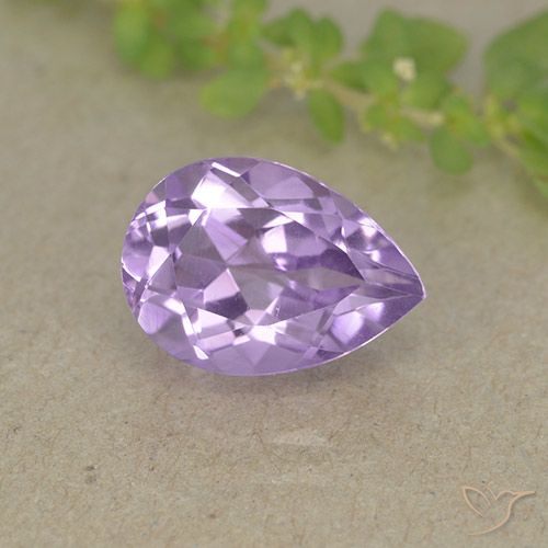 2.11ct Натуральный Средний фиолетовый Аметист, Форма груши, VVS-VS