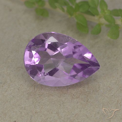 1.83ct Натуральный Ирис Вайолет Аметист, Форма груши, VVS-VS