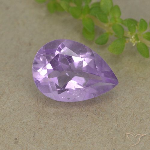 1.83ct Натуральный Средний фиолетовый Аметист, Форма груши, VVS-VS