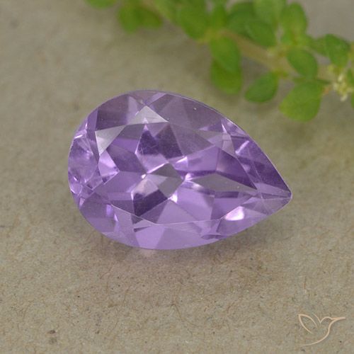 1.91ct Натуральный Средний фиолетовый Аметист, Форма груши, VVS-VS