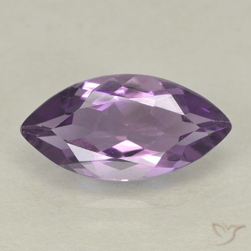 1.62ct Натуральный Средний фиолетовый Аметист, Маркиза, Чистота VS