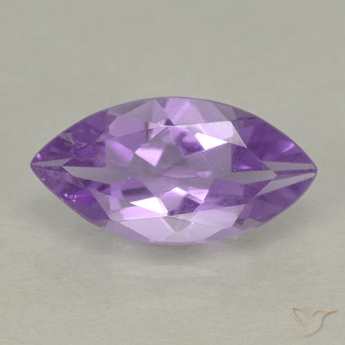 1.49ct Натуральный Средний пурпурно-фиолетовый Аметист, Маркиза, Чистота VS