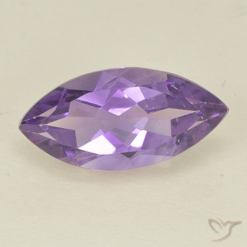 1.64ct Натуральный Средний фиолетовый Аметист, Маркиза, Чистота VS