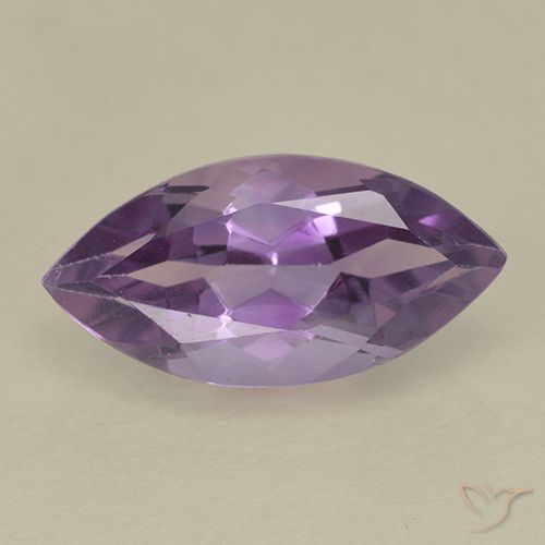 1.69ct Натуральный Средний фиолетовый Аметист, Маркиза, Чистота VS