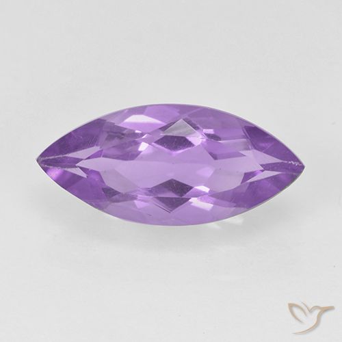 1.35ct Натуральный Розовато-Ирис Фиолетовый Аметист, Маркиза, Чистота VS