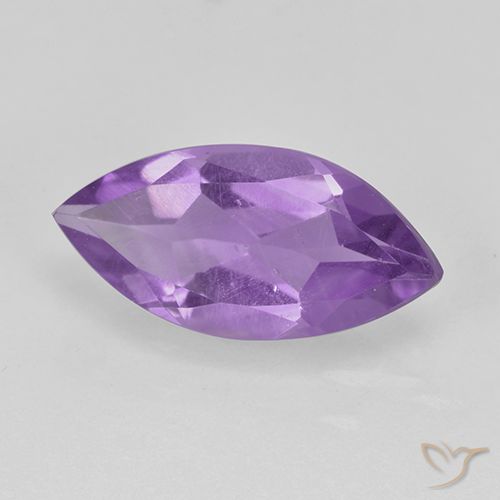 1.37ct Натуральный Темно-фиолетовый Аметист, Маркиза, Чистота VS
