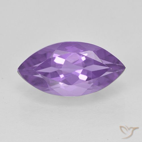 1.88ct Натуральный Темно-фиолетовый Аметист, Маркиза, Чистота VS