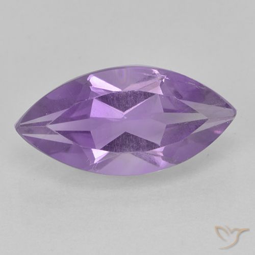 1.55ct Натуральный Розовато-Ирис Фиолетовый Аметист, Маркиза, Чистота VS