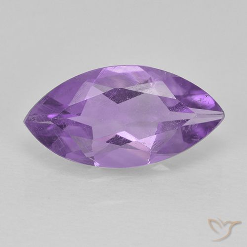 1.27ct Натуральный Средний фиолетовый Аметист, Маркиза, Чистота VS