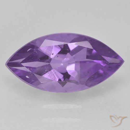 1.64ct Натуральный Средний фиолетовый Аметист, Маркиза, Чистота VS