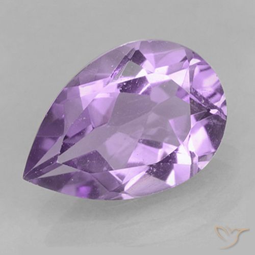 1.69ct Натуральный Средний фиолетовый Аметист, Форма груши, VVS-VS