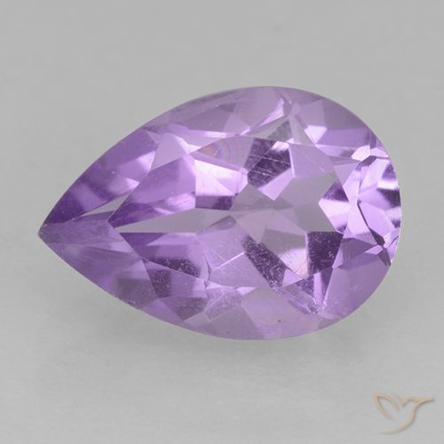 1.78ct Натуральный Средний фиолетовый Аметист, Форма груши, Чистота VS