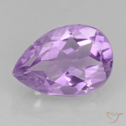 1.90ct Натуральный Розовато-фиолетовый Аметист, Форма груши, VVS-VS