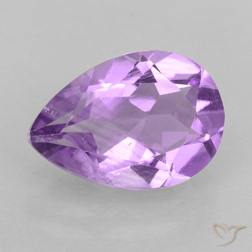 1.67ct Натуральный Средний розовый фиолетовый Аметист, Форма груши, VVS-VS