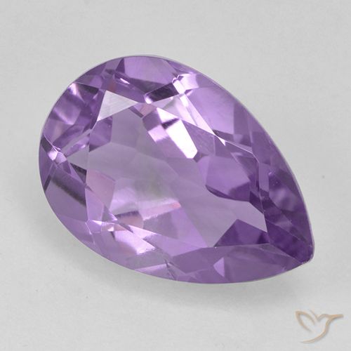 1.83ct Натуральный Средний фиолетовый Аметист, Форма груши, VS-SI