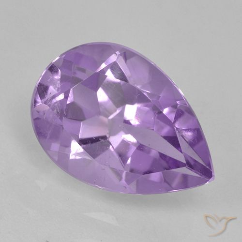 1.84ct Натуральный Средний фиолетовый розовый Аметист, Форма груши, VVS-VS
