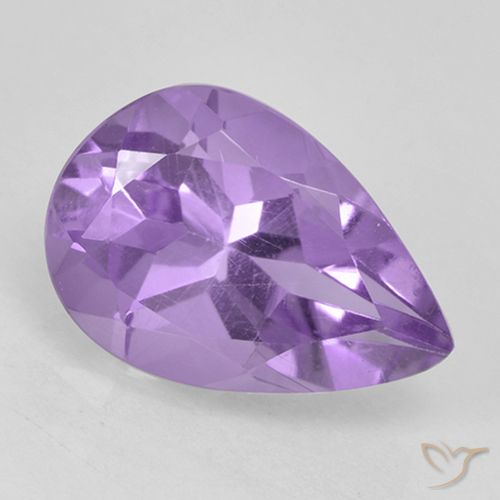 1.80ct Натуральный Средний фиолетовый Аметист, Форма груши, VVS-VS