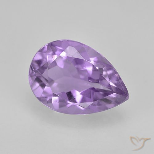 1.95ct Натуральный Средний фиолетовый Аметист, Форма груши, VVS-VS