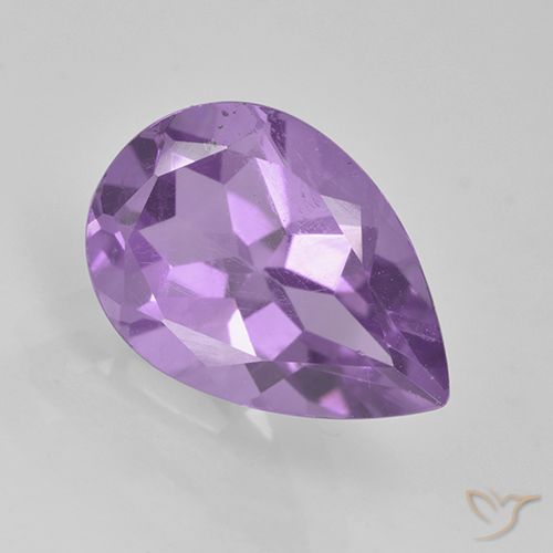 1.96ct Натуральный Средний фиолетовый Аметист, Форма груши, VVS-VS