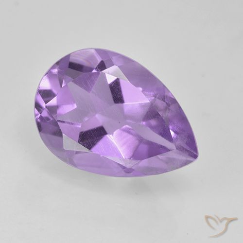 1.87ct Натуральный Розовато-фиолетовый Аметист, Форма груши, VVS-VS