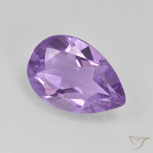 1.57ct Натуральный Средний фиолетовый Аметист, Форма груши, VVS-VS
