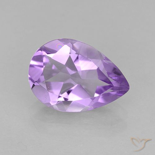 1.59ct Натуральный Средний фиолетовый Аметист, Форма груши, VVS-VS