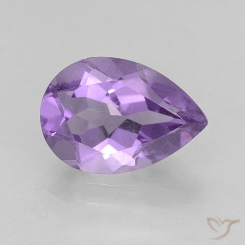 1.79ct Натуральный Средний фиолетовый Аметист, Форма груши, Чистота VS