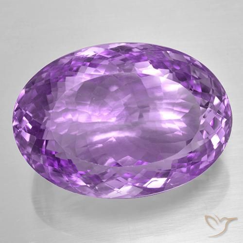 52.67ct Натуральный Розовато-фиолетовый Аметист, Овал, IF