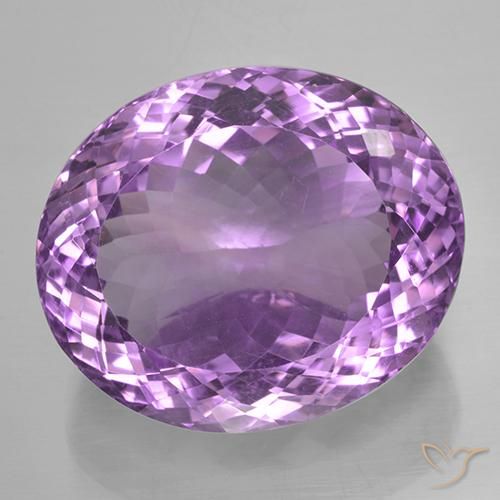 44.98ct Натуральный Пурпурно-фиолетовый Аметист, Овал, Чистота VVS